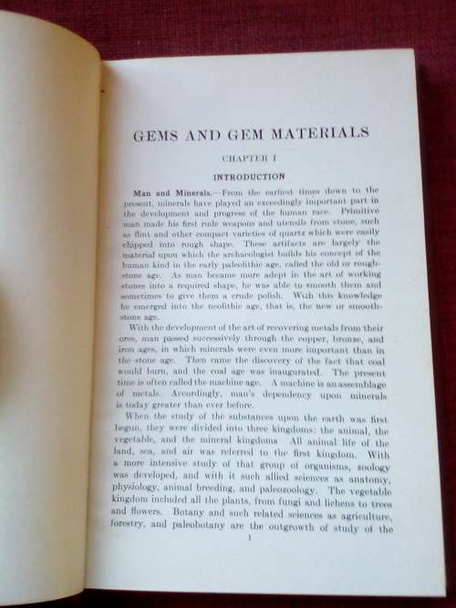 Gems and Gem Materials by EH Kraus and CB Slawson. 1941. H/C. 287 pp.