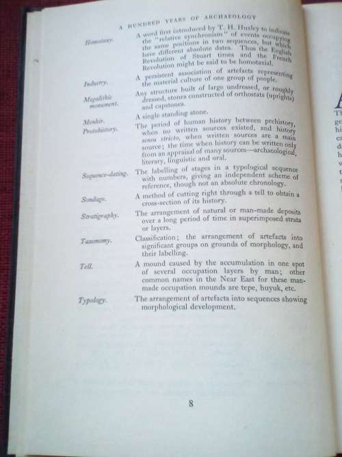 A Hundred Years of Archeology by Glyn E Daniel. 1st 1950. H/C. 344 pp.