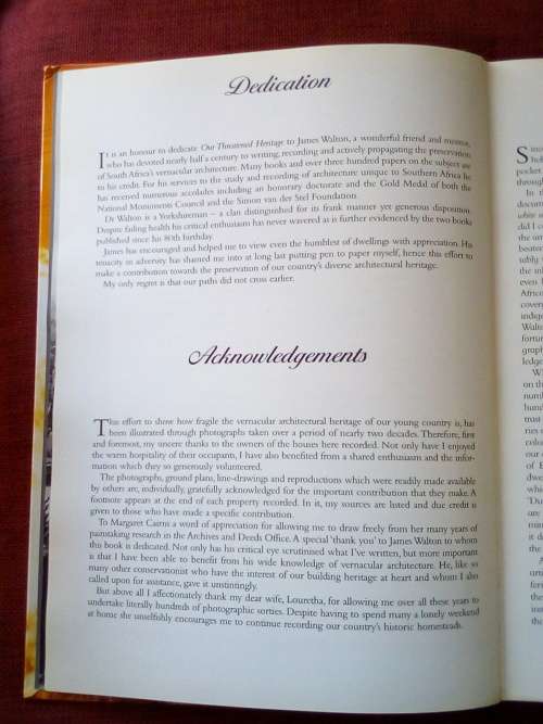 Our Threatened Heritage by André Pretorius. 1st 1997. Signed. Large format. 217 pp.