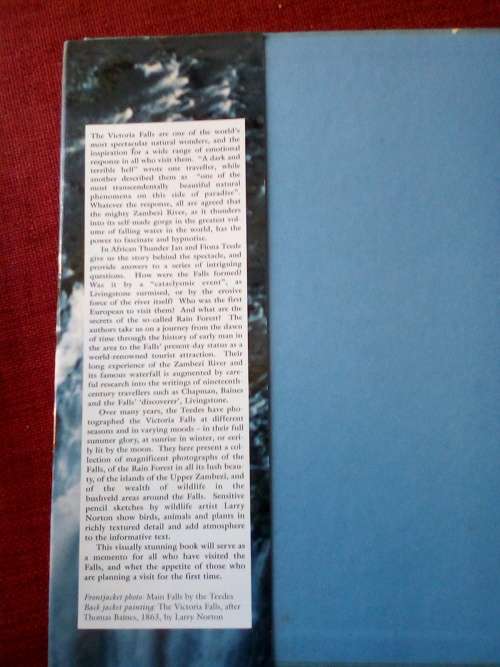 African Thunder: The Victoria Falls by Jan and Fiona Teede. Reprint 1994. Large format. 143 pp.