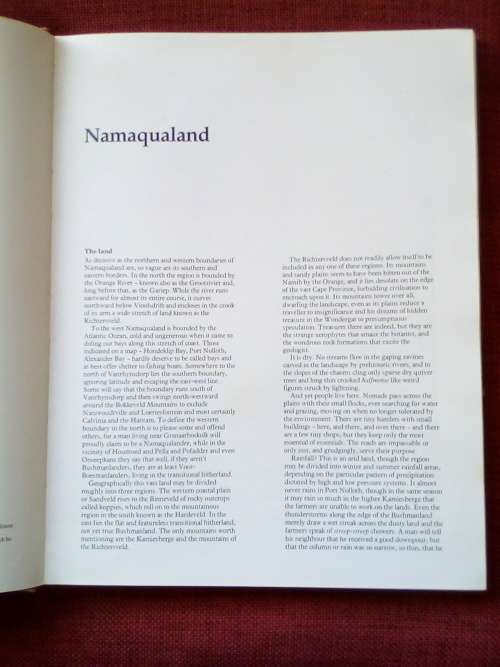 Namaqualand: Thirstland in Bloom by Chris Jansen. 1st 1981. H/C with jacket. Large format.