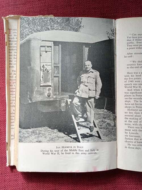 Jan Hofmeyr, Heir to Smuts, a Biography by Tom Macdonald. 1st ed 1948. H/C with jacket. 271 pp.