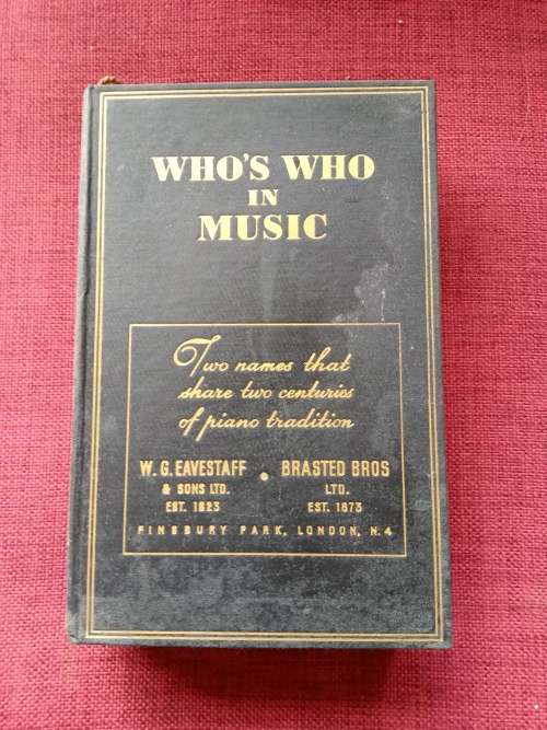 Who´s Who in Music. First Post-War Edition 1949-50. H/C. 420 pp.