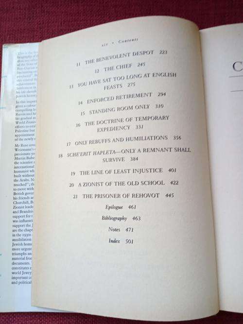 Chaim Weizmann, A Biography by Norman Rose. 1st 1986. H/C with jacket. 520 pp.