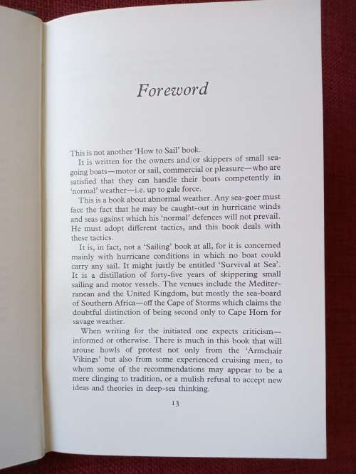 Handling Small Boats in Heavy Weather by Frank Robb. 4th impression 1973. H/C. 133 pp.