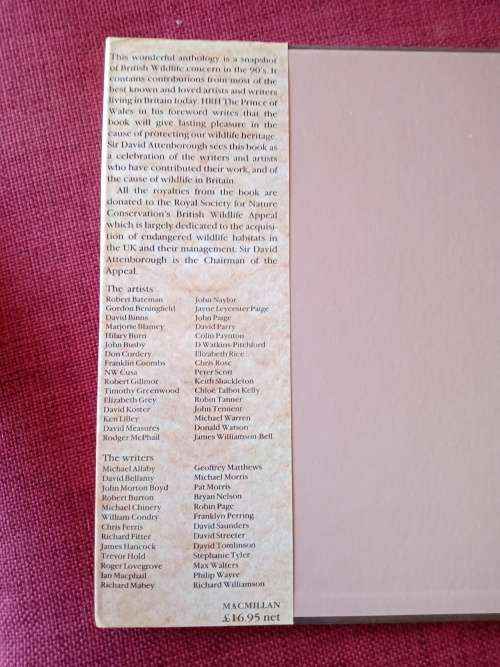 Tomorrow Is Too Late. Intro by Sir David Attenborough. 1st 1990. H/C with jacket. Lrg format.
