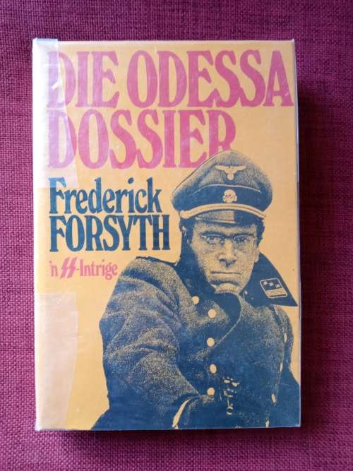 Die Odessa Dossier, ´n SS-intrige deur Frederick Forsyth. 1ste Afrikaanse uitgawe 1975. H/B. 226 pp.