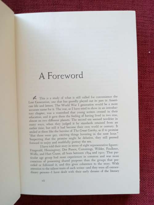 A Second Flowering by Malcolm Cowley. 1973. H/C with jacket. 276 pp.