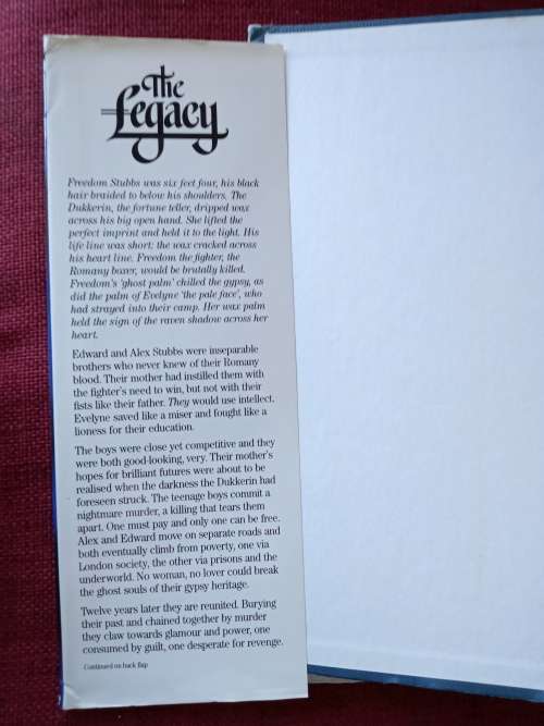 The Legacy by Lynda La Plante. 1988. H/C with jacket. 921 pp.