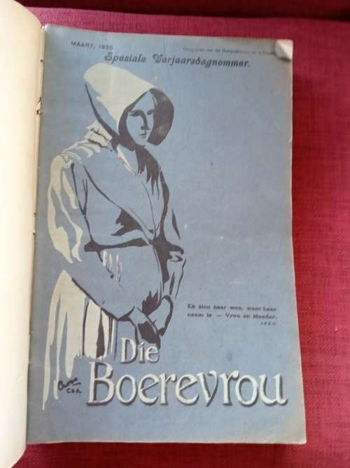 Die Boerevrou, Maart 1925 - Februarie 1926. Hardeband. Groot formaat. 1,7 kg