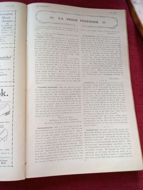 Die Boerevrou, Maart 1925 - Februarie 1926. Hardeband. Groot formaat. 1,7 kg