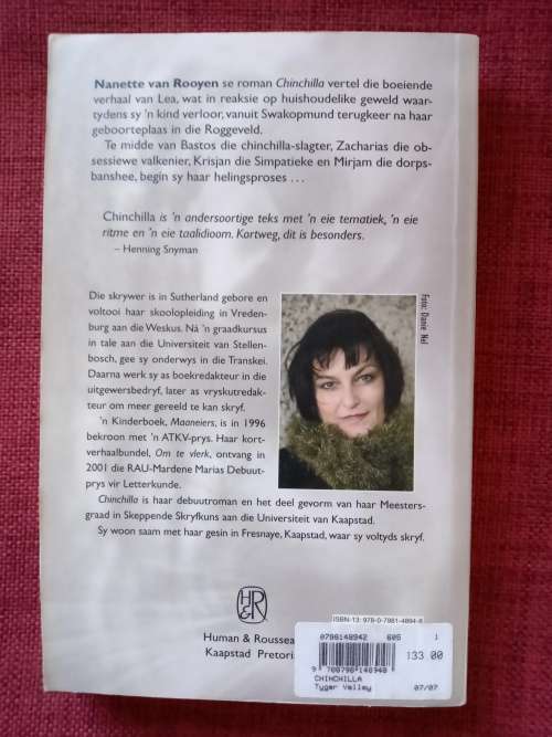 Chinchilla deur Nanette van Rooyen. 1ste uitgawe 2007. S/B. 217 pp.