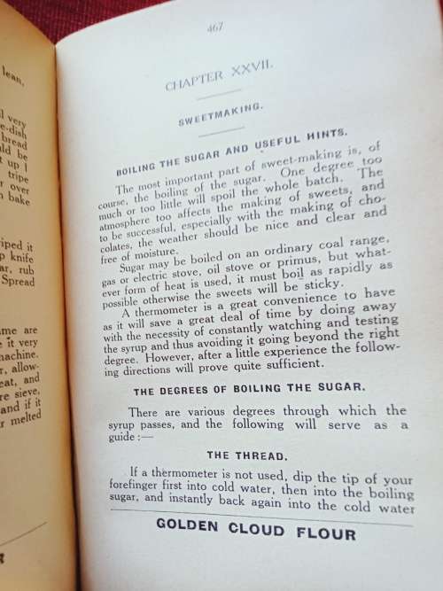 The Household Science Cookery Book by Jeanette C van Duyn. 5th edition 1929. H/C. 610 pp.