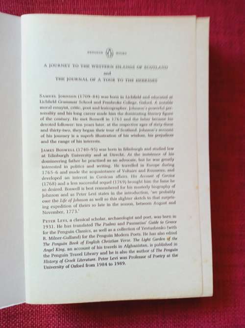 A Journey to the Western Islands of Scotland and A Tour to the Hebrides. Johnson and Boswell.