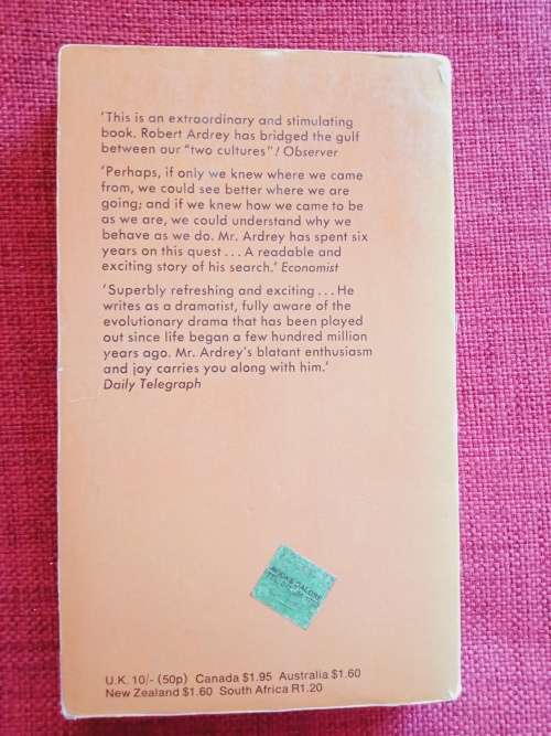 African Genesis by Robert Ardrey. 6th Fontana impression 1970. Paperback. 416 pp.