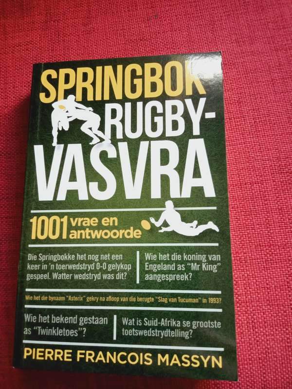 Springbok-Rugby-Vasvra deur Pierre Francois Massyn. Geteken. Eerste uitgawe 2015. S/B. 275 pp.