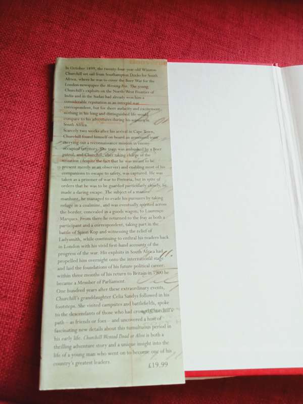Churchill Wanted Dead or Alive, by his granddaughter Celia Sandys. Signed 1st edition. H/C. 233 pp.