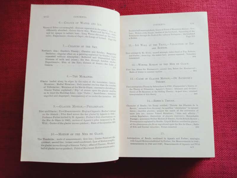 The Glaciers of the Alps by John Tyndall. 1896. Hardcover, no jacket. Good condition. 445 pp.