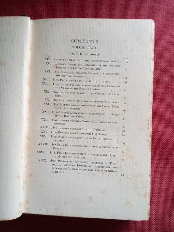 The Works of Rabelais, Volume One & Two. 1933. Both books hardcover and large format.