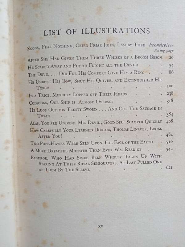 The Works of Rabelais, Volume One & Two. 1933. Both books hardcover and large format.