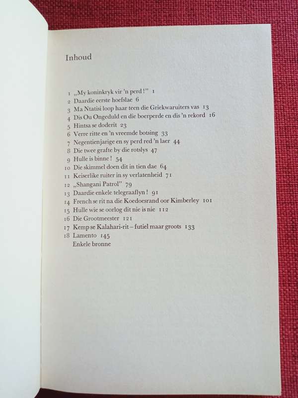 Hoefslae: Helde-ritte in Suider-Afrika deur CJ Scheepers Strydom. 2de uitgawe 1979. HB. 146 pp