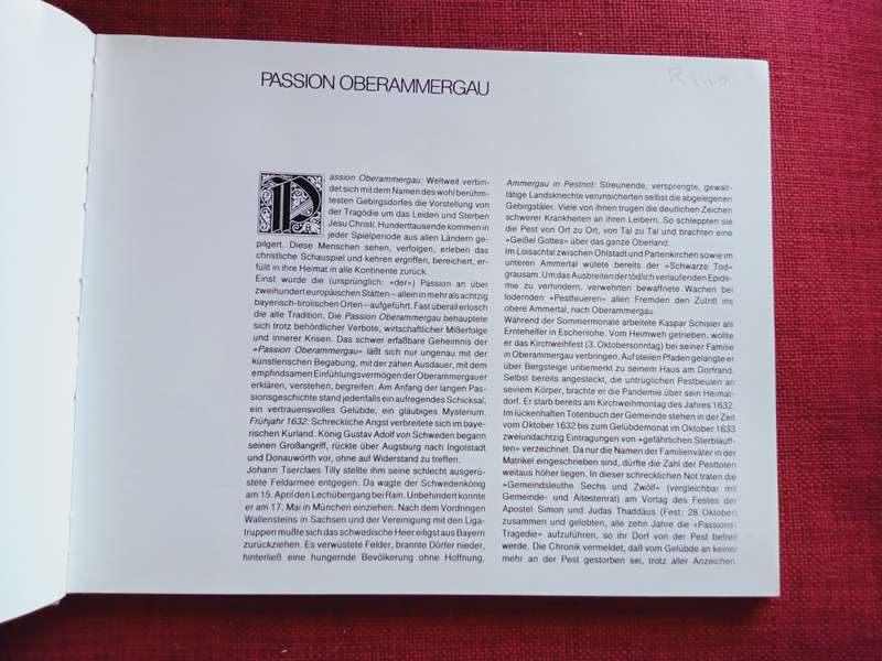 Passion Oberammergau. Official Illustrated Catalogue. English, German & French. H/C. Large format.