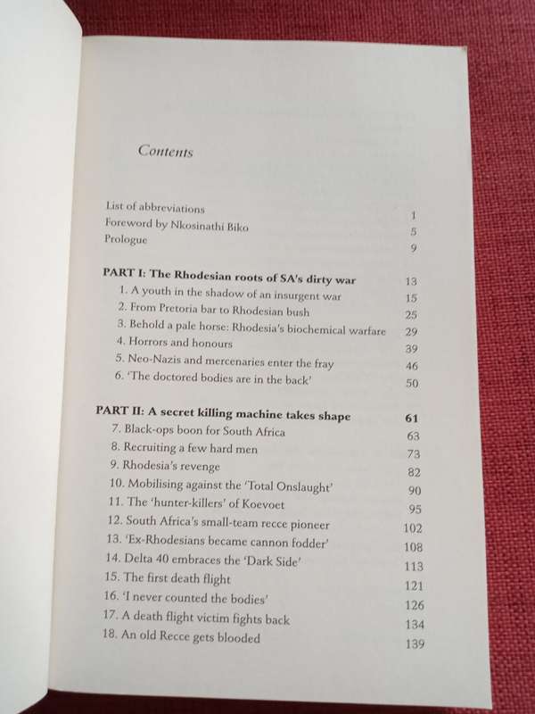 Death Flight: Apartheid´s Secret Doctrine of Disappearance. First edition 2020. S/C. 325 pp.