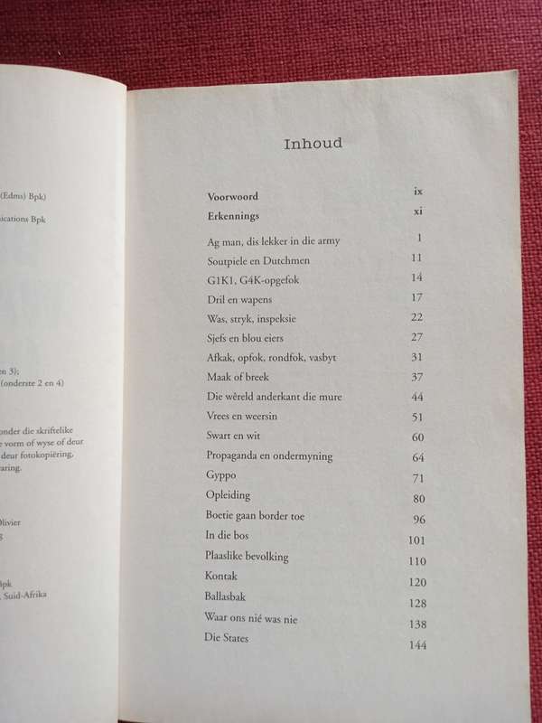 Dit Was Oorlog: Suid-Afrikaanse Dienspligtiges Praat deur JH Thompson. Herdruk 2007. S/B. 238 pp.