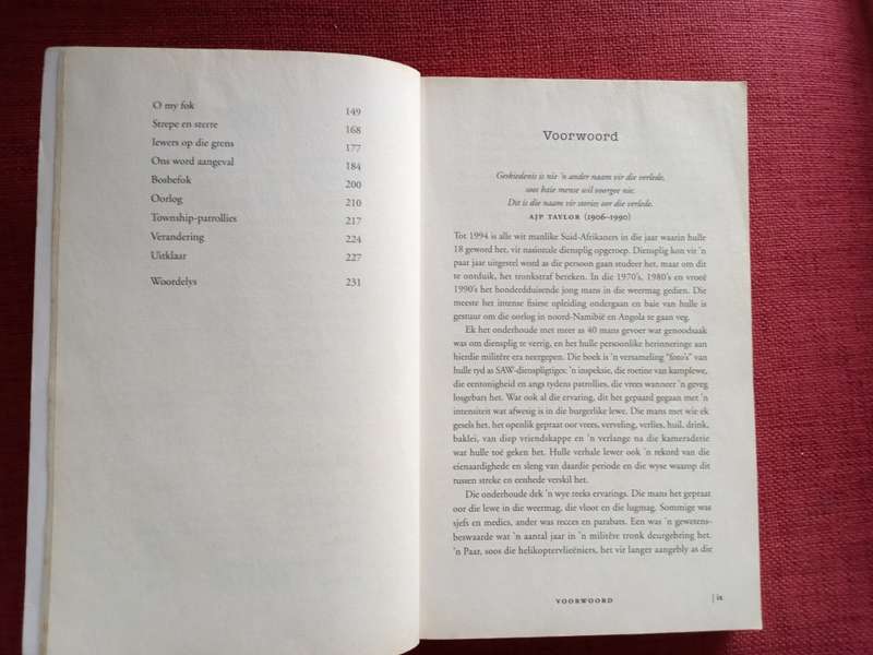 Dit Was Oorlog: Suid-Afrikaanse Dienspligtiges Praat deur JH Thompson. Herdruk 2007. S/B. 238 pp.