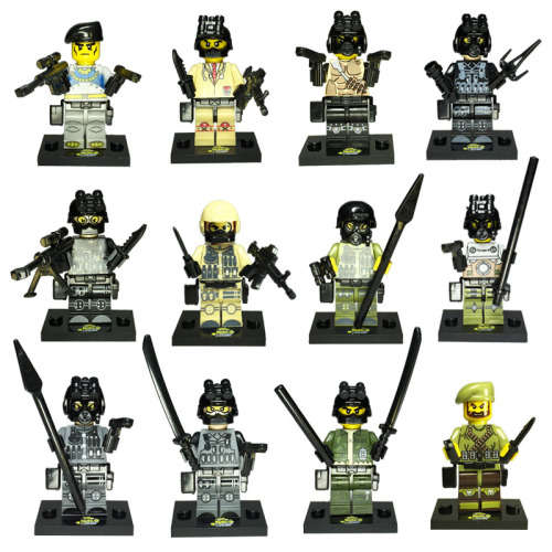 Minifigures SWAT Team With Military Weapons & Accessories 100% LEGO Compatible