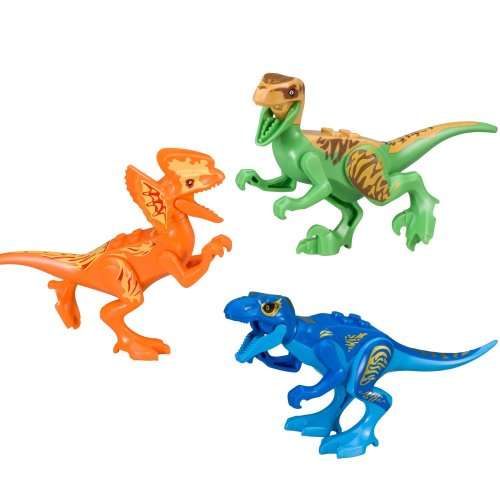 Jurassic Dinosaur Building Block Set 100% LEGO Compatible - Set of 8