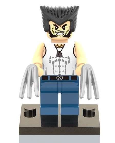 Set of 8 Superhero Lego -compatible Minifigures