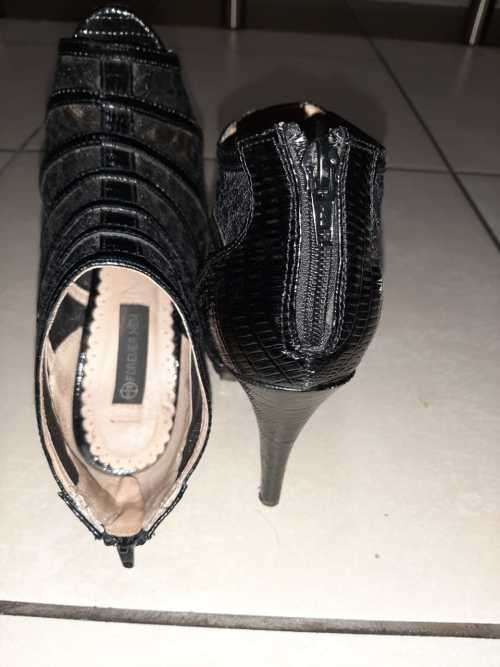 FOREVER NEW STILETTO AUTUMN LACE PEEP TOE ANKLE BOOT UK 6