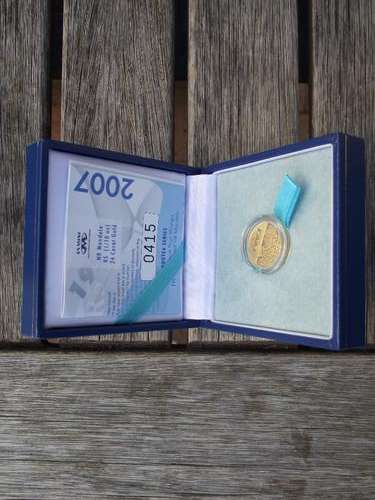 1/10th of Ounce Gold coin with Mandela Nobel speech