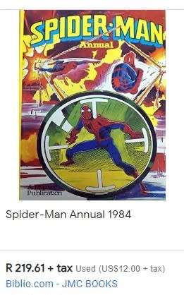 Spider-man comic book annual 1984 rare vintage old school collectable (DC Marvel)