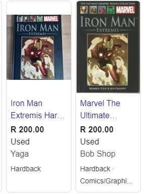 Marvel comics Iron Man Extremis HardCover Graphic Novel (DC collectable) rare