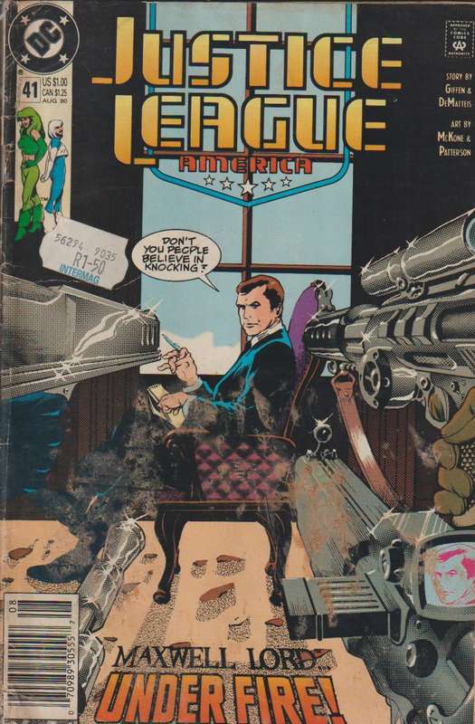 DC comics Justice League America (1987) #41 under fire vintage rare collectable