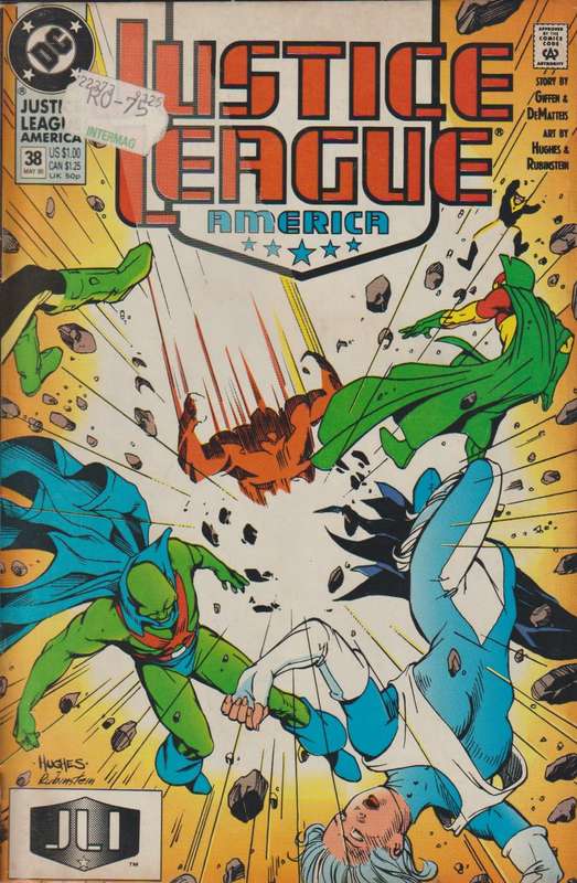 DC comics Justice League America (1987) #38 old rare vintage collectable