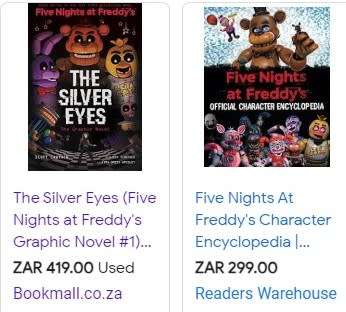 Five Nights at Freddy`s THE SILVER EYES Graphic Novel comic book 2020 collectable