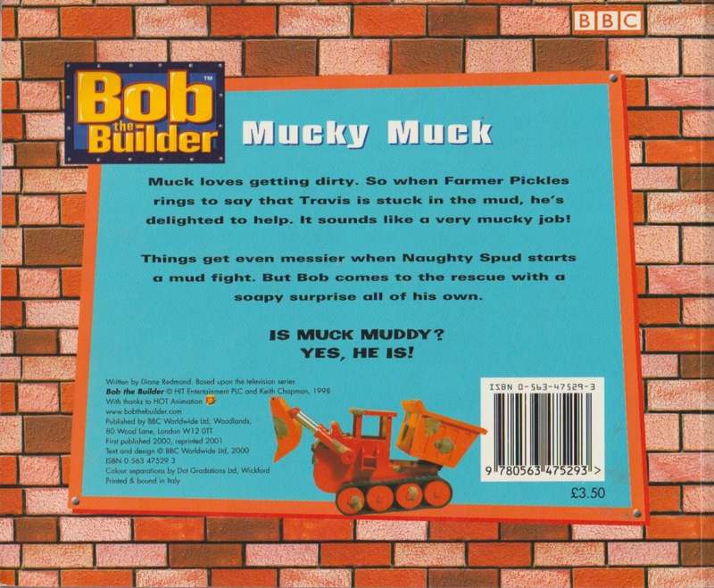 Bob the Builder Mucky Muck soft cover classic kids children`s story book