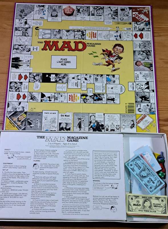 The Mad Magazine comic board game (1979) old vintage very rare collectable