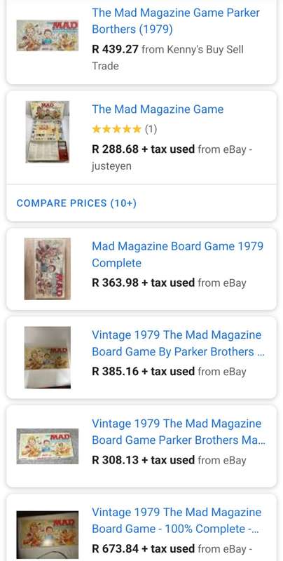 The Mad Magazine comic board game (1979) old vintage very rare collectable