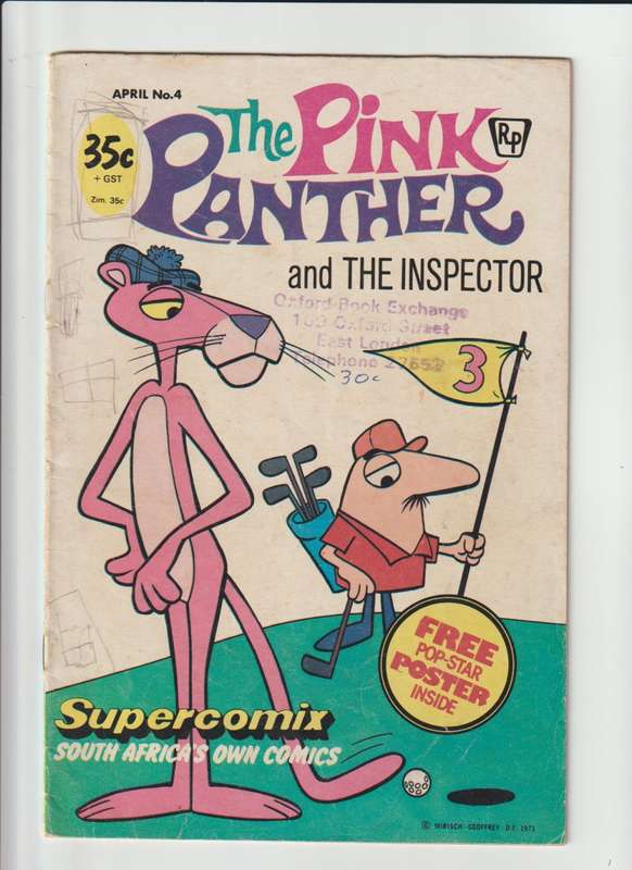 The Pink Panther and the Inspector #4 (1971) Supercomix South African print rare old vintage collect