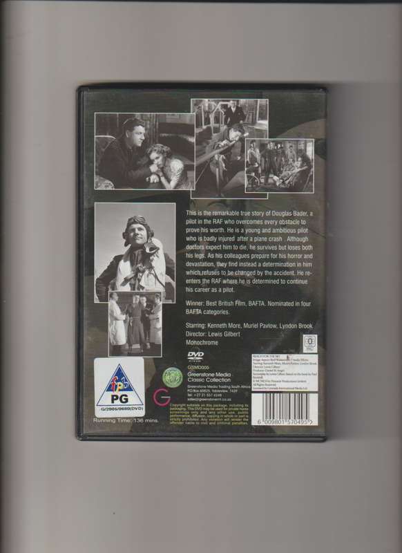 Reach For The Sky 1956 biography drama war DVD movie collectable vintage old recce military