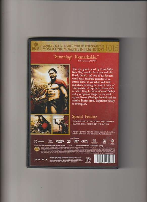 DVD movie 300 (2006) action drama war history collectable recce military thriller