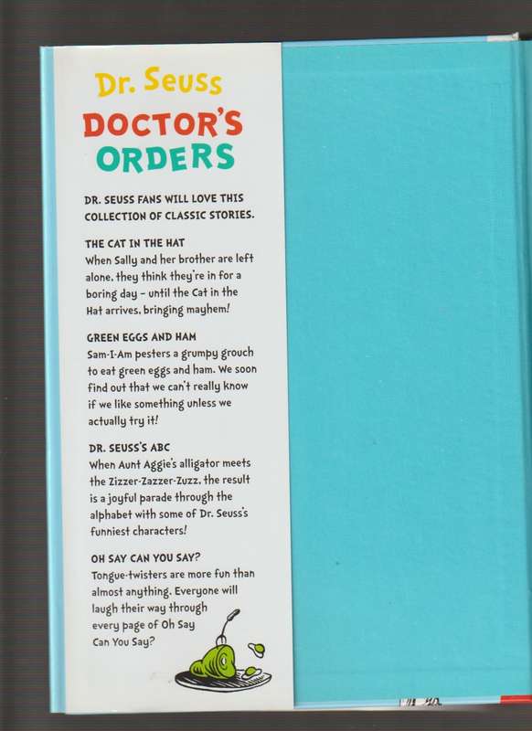 Dr Seuss Doctors Orders 4 of Dr Seuss`s funniest tales in one book hard cover kids children toddlers