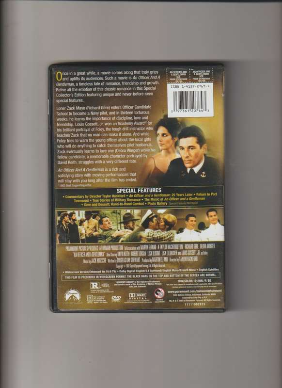 An Officer and a Gentleman 1982 DVD movie love romance war drama