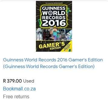 Guinness World Records 2016 Gamers Edition - rare collectors item