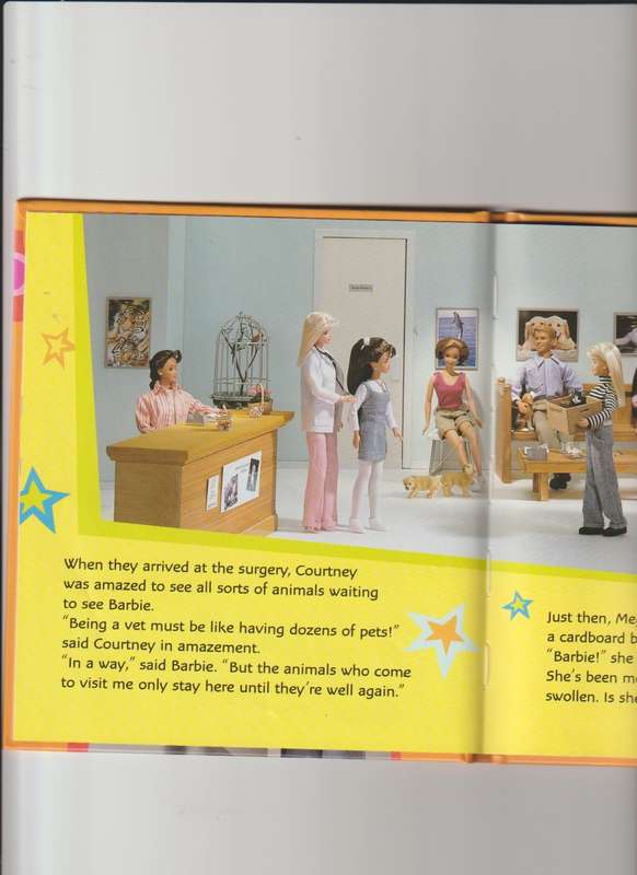 Barbie caring For Animals hard cover book girls children`s story
