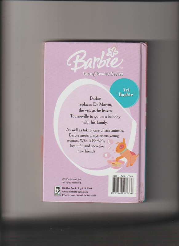 Barbie in Vet Barbie Hard cover book girls children`s classic story book